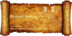 Muzsai Betta névjegykártya
